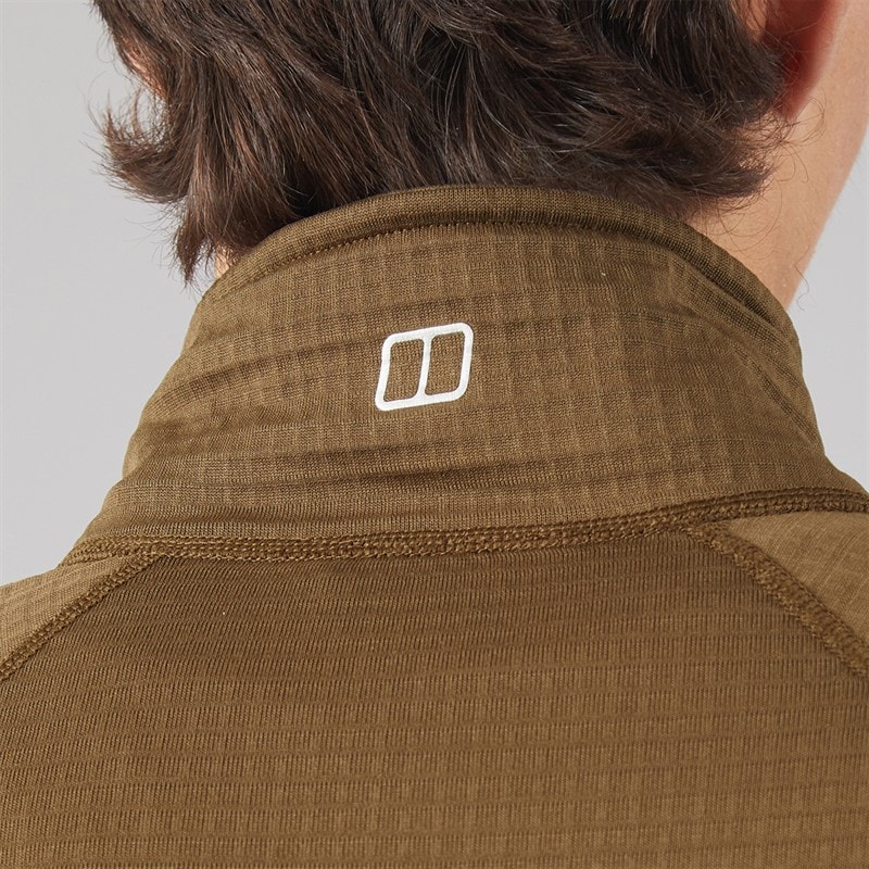 Mens Eastmarch Half Zip Fleece Brown - Image 5