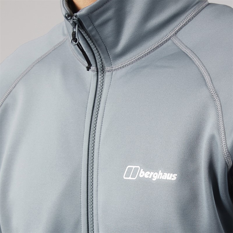 Mens Hawkfell Full Zip Fleece Jacket Grey - Image 3