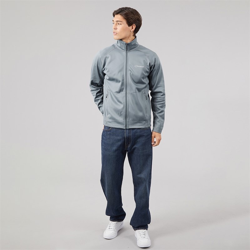 Mens Hawkfell Full Zip Fleece Jacket Grey - Image 4