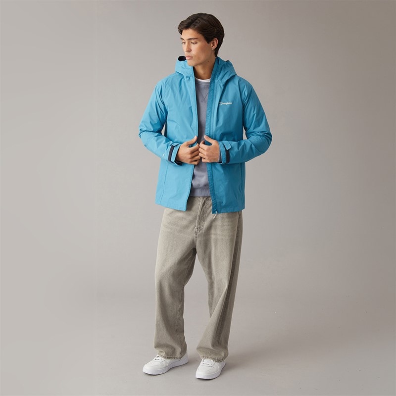 Mens Ingleton HydroShell Waterproof Jacket Light Blue - Image 4
