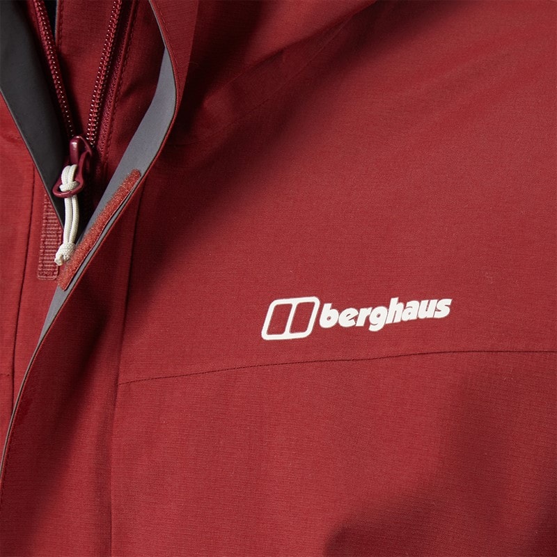 Mens Brookfen GORE-Tex Waterproof Jacket Dark Red - Image 3