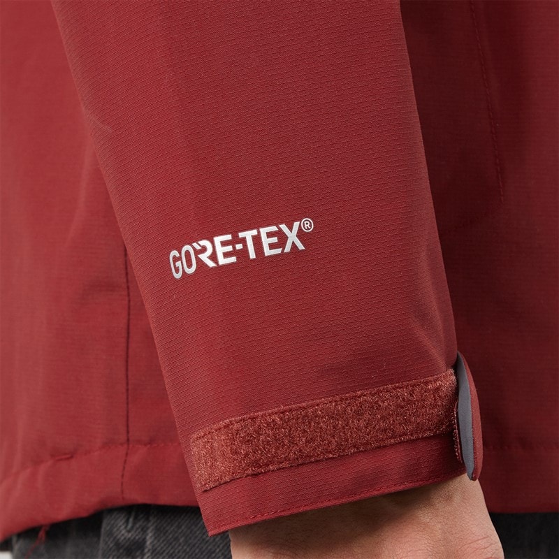 Mens Brookfen GORE-Tex Waterproof Jacket Dark Red - Image 4