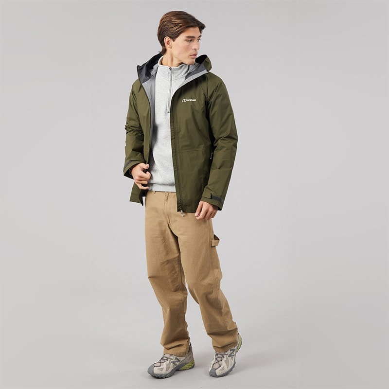Mens Ingleton HydroShell Waterproof Jacket Dark Green - Image 4