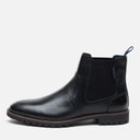Mens Baron Leather Chelsea Boots Black
