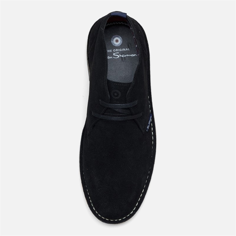 Mens Hemmings Suede Chukka Boots Black - Image 3