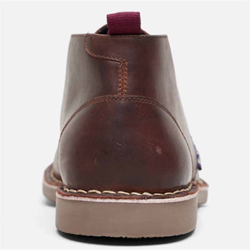 Mens Hemmings Leather Desert Boots Brown Leather - Image 4