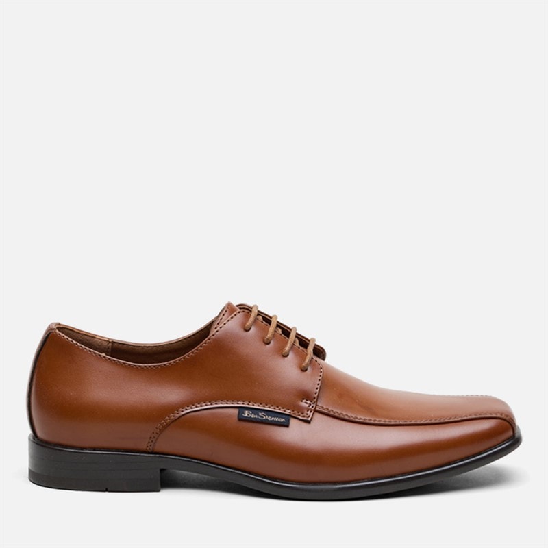 Mens Durham Lace Shoes Tan Burnish - Image 1