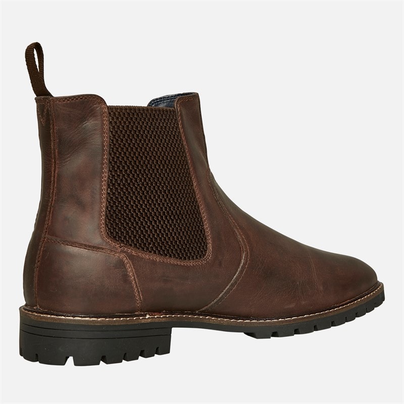 Mens Baron Leather Chelsea Boots Waxy Brown - Image 5