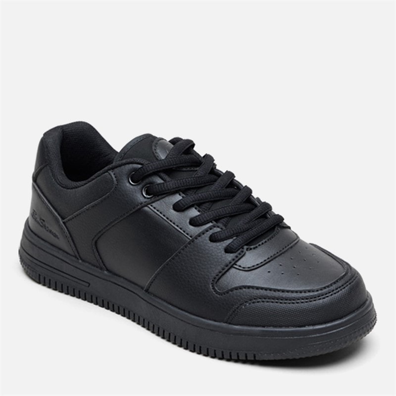 Junior Boys Brooklyn Lace Trainers Black - Image 2