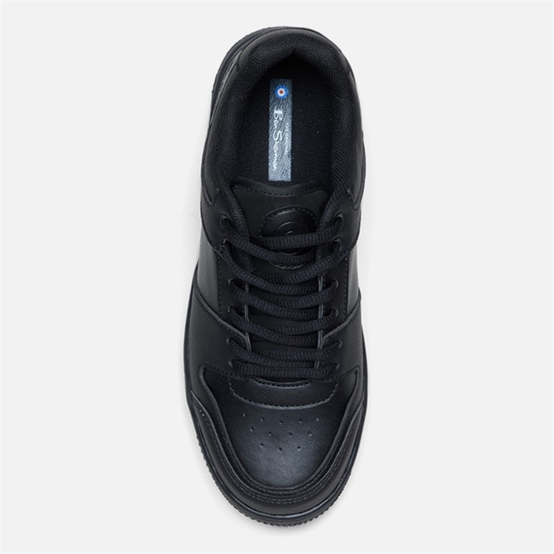 Junior Boys Brooklyn Lace Trainers Black - Image 3