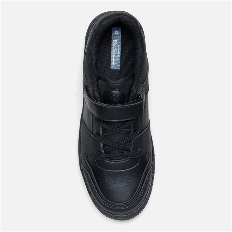 Junior Boys Brooklyn Strap Trainers Black - Image 3
