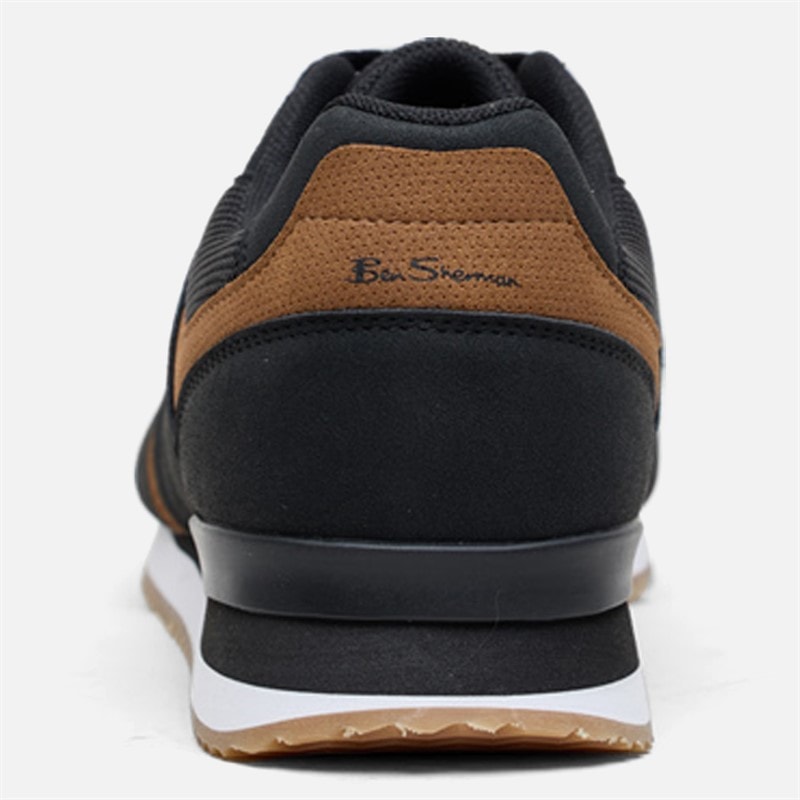 Mens Odin Trainers Black/Tan - Image 4