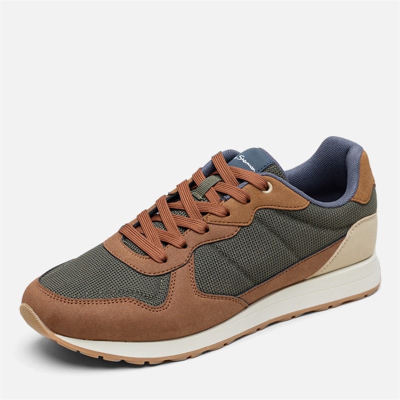 Mens Cruiser Trainers Green/Brown - Image 2
