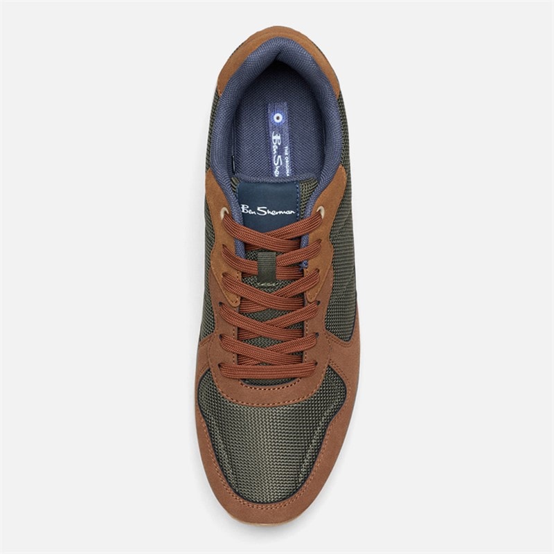 Mens Cruiser Trainers Green/Brown - Image 3
