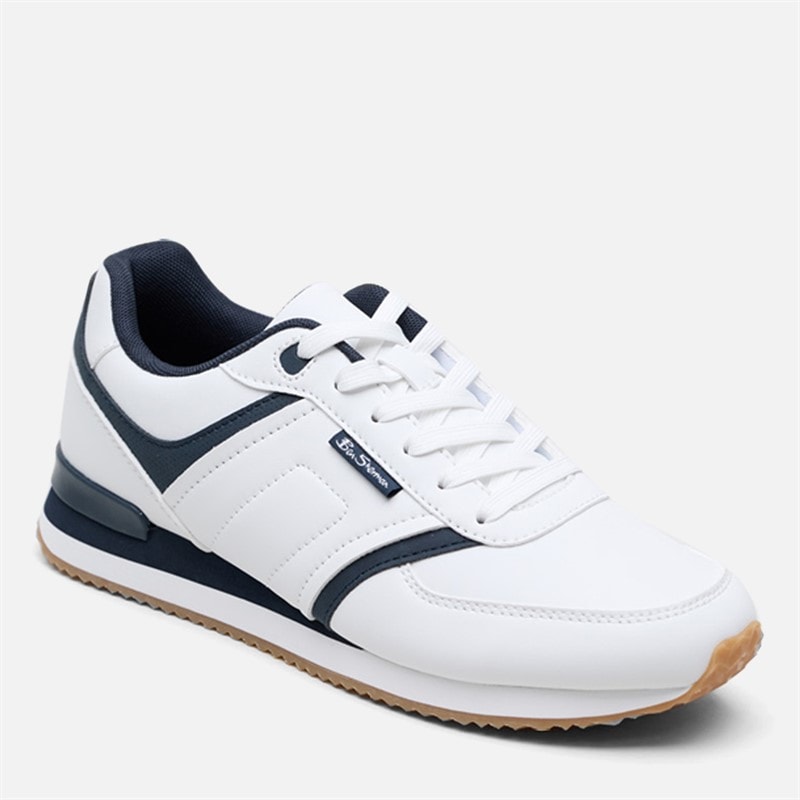 Mens Odin Trainers White/Navy - Image 2