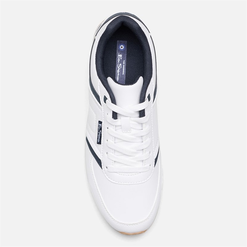 Mens Odin Trainers White/Navy - Image 3