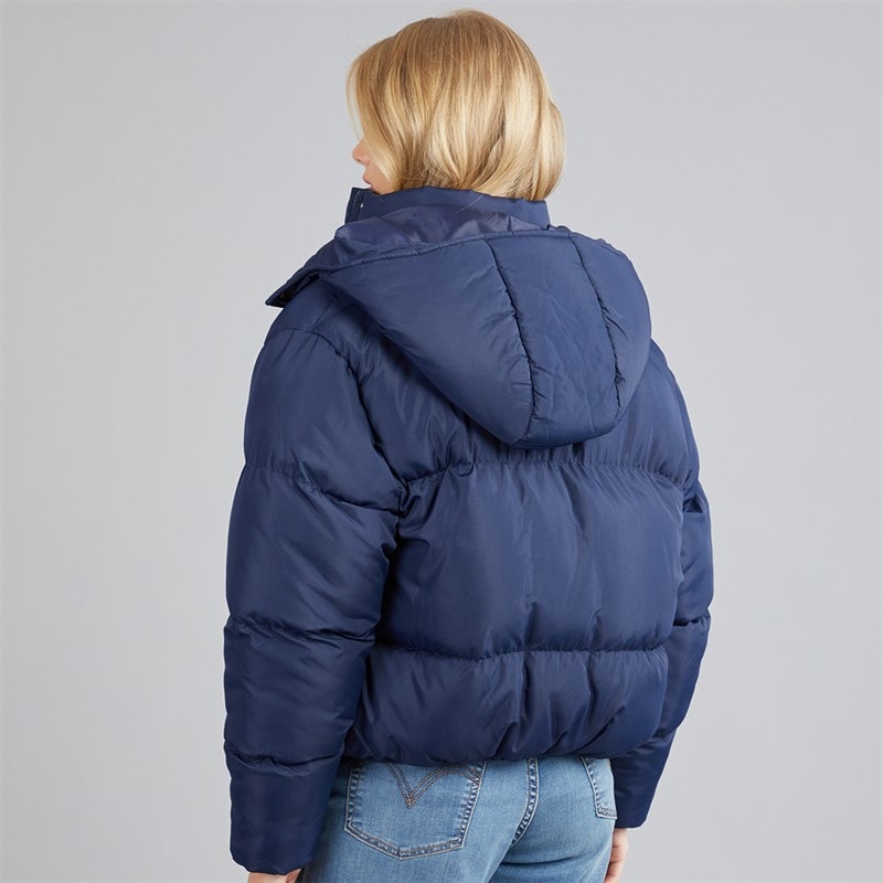 Womens Bunny Short Puffer Jacket Dark Navy - Image 2