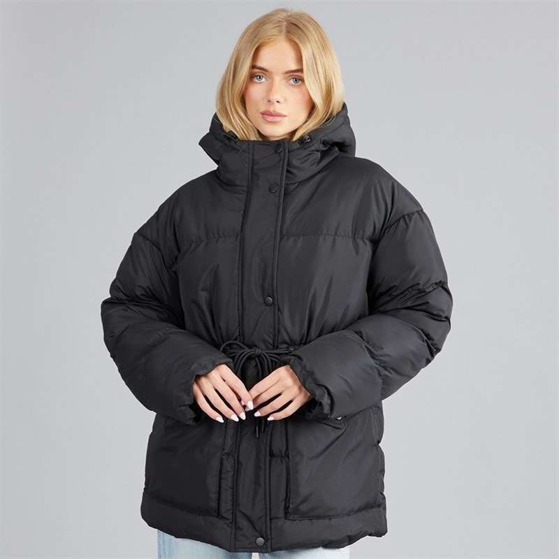Womens Zia Short Puffer Jacket Black - Image 3