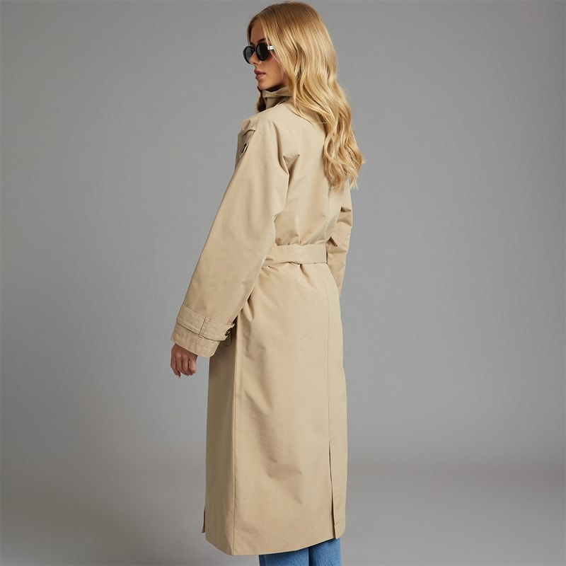 Womens Joely Maxi Trench Coat Camel - Image 2