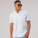 Mens Chichester Shirt White/Grey/Mint