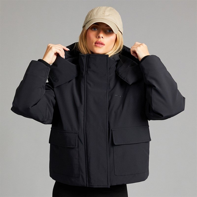 Womens Elevate Padded Jacket Black - Image 3