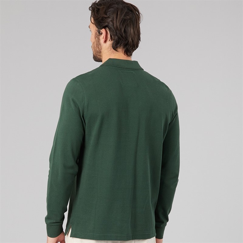 Mens Long Sleeve Polo Shirt Sycamore - Image 2