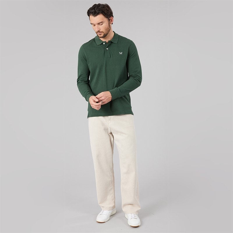 Mens Long Sleeve Polo Shirt Sycamore - Image 4