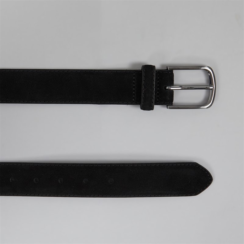 Mens Smart Suede Belt Black - Image 2