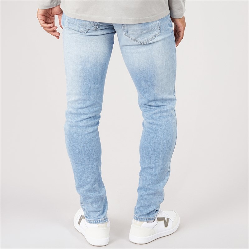 Mens Barbeck Slim Fit Jeans Light Wash - Image 2