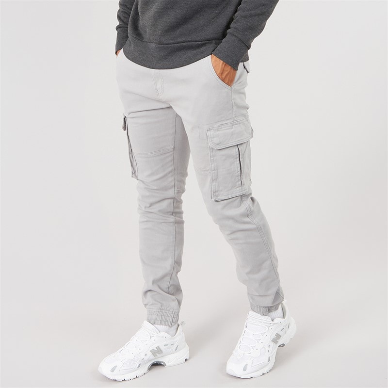 Crosshatch Mens Frentons Cargo Pants Grey