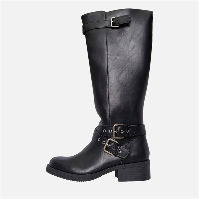 Rocket Dog Womens Fillie Knee High Multi Buckle Boots Black