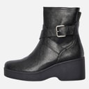 Womens Jimmy Wedge Buckle Boots Black