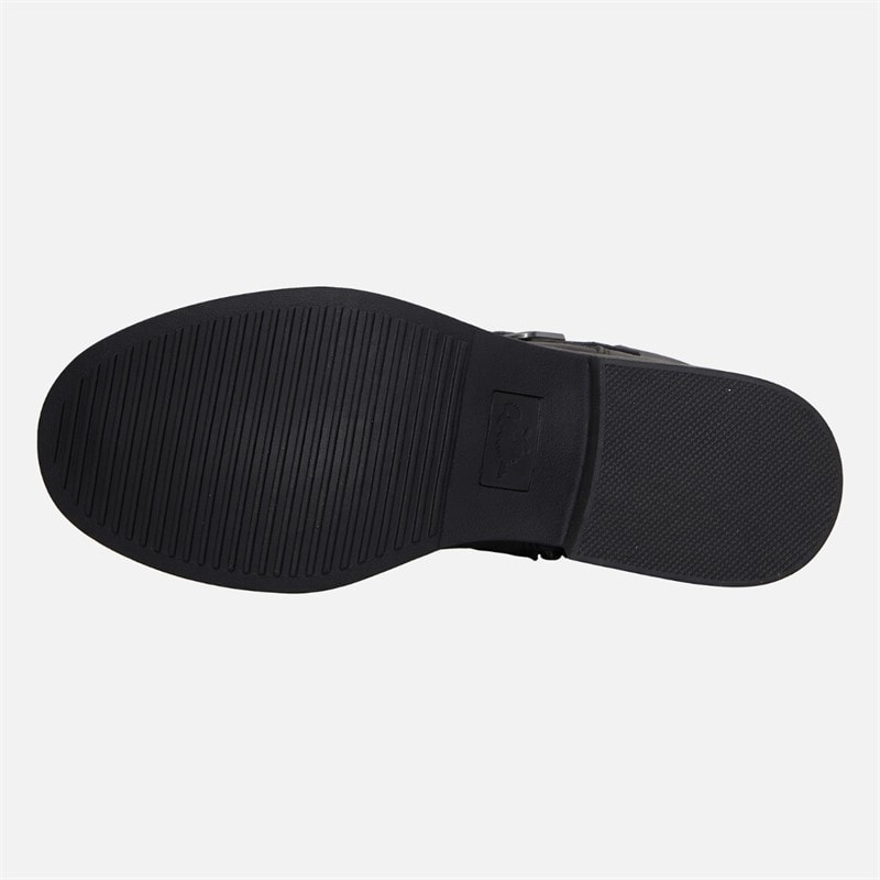 Womens Freddie Buckle Boots Black - Image 2