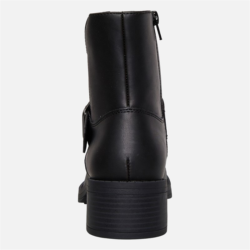 Womens Freddie Buckle Boots Black - Image 3