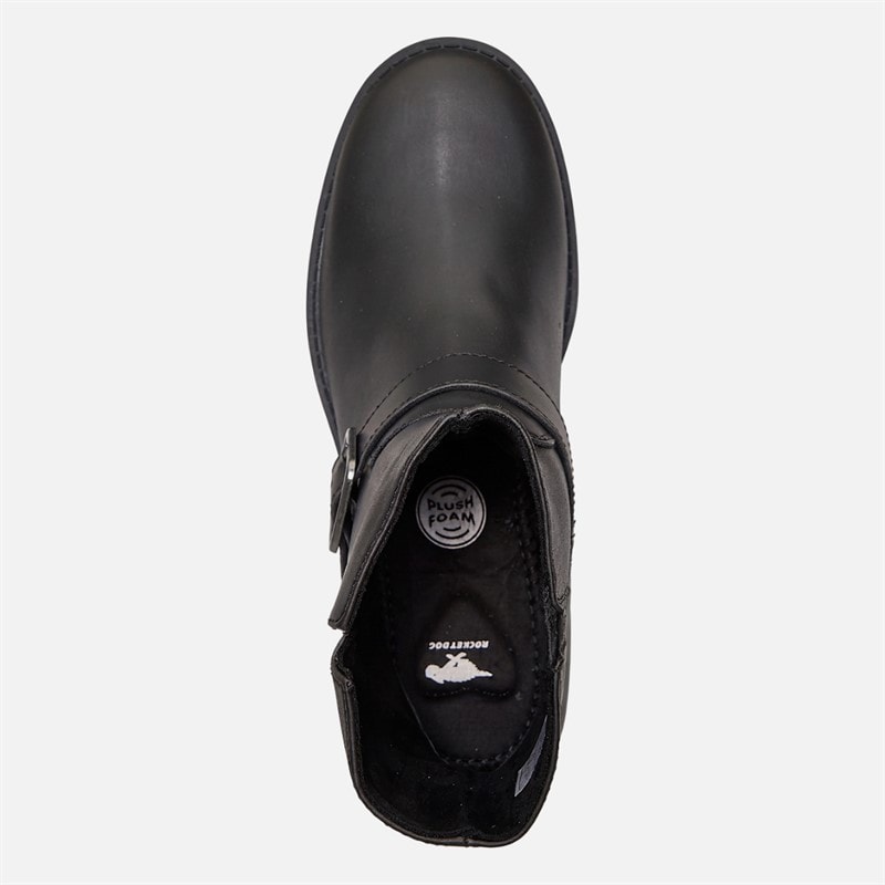 Womens Freddie Buckle Boots Black - Image 4