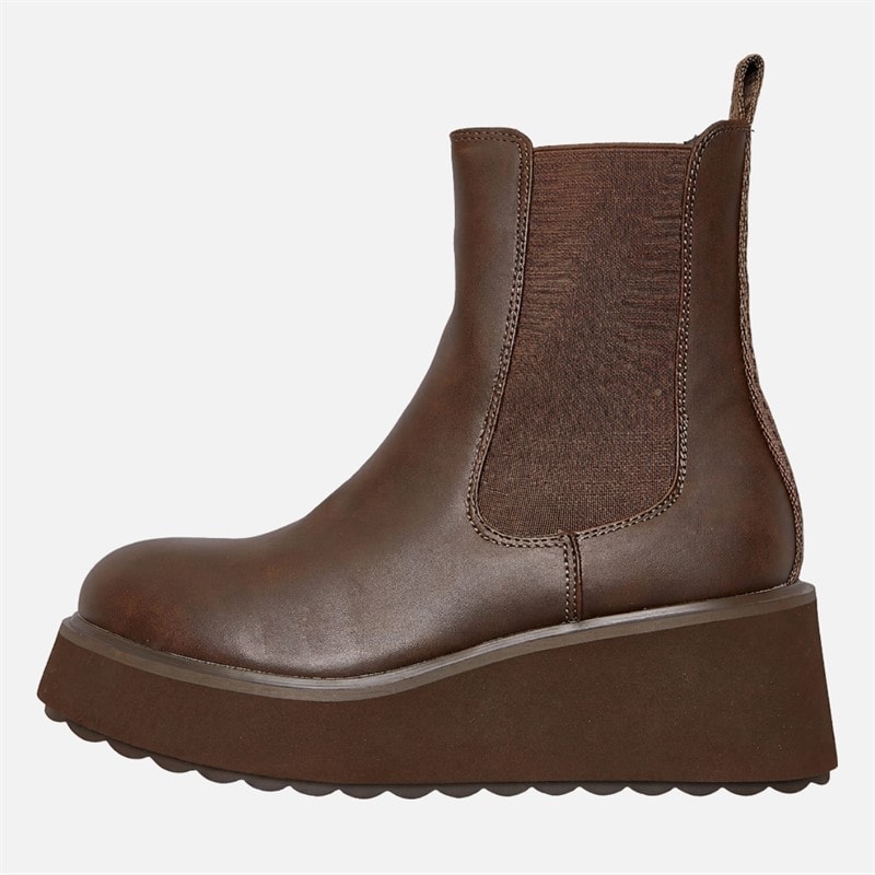 Rocket Dog Womens Heyday Wedge Chelsea Boots Dark Brown