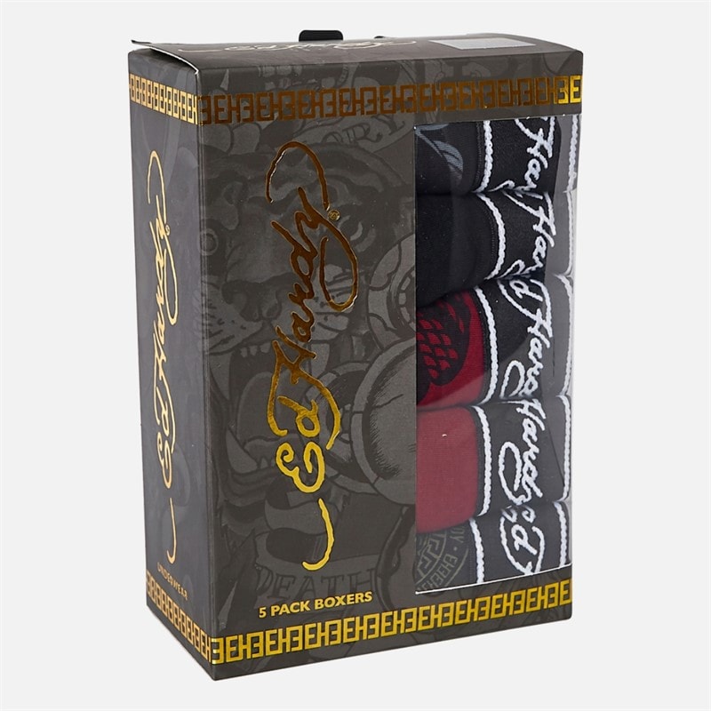 Mens Rogin Five Pack Boxers Assorted - Image 5