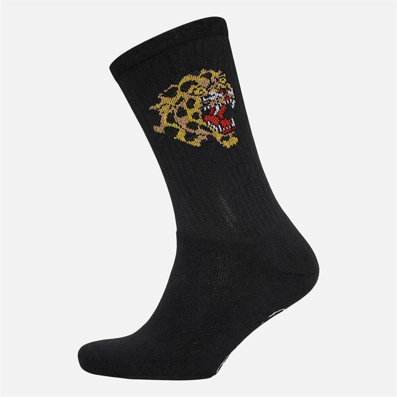 Mens Bonsall Five Pack Crew Socks Black - Image 3