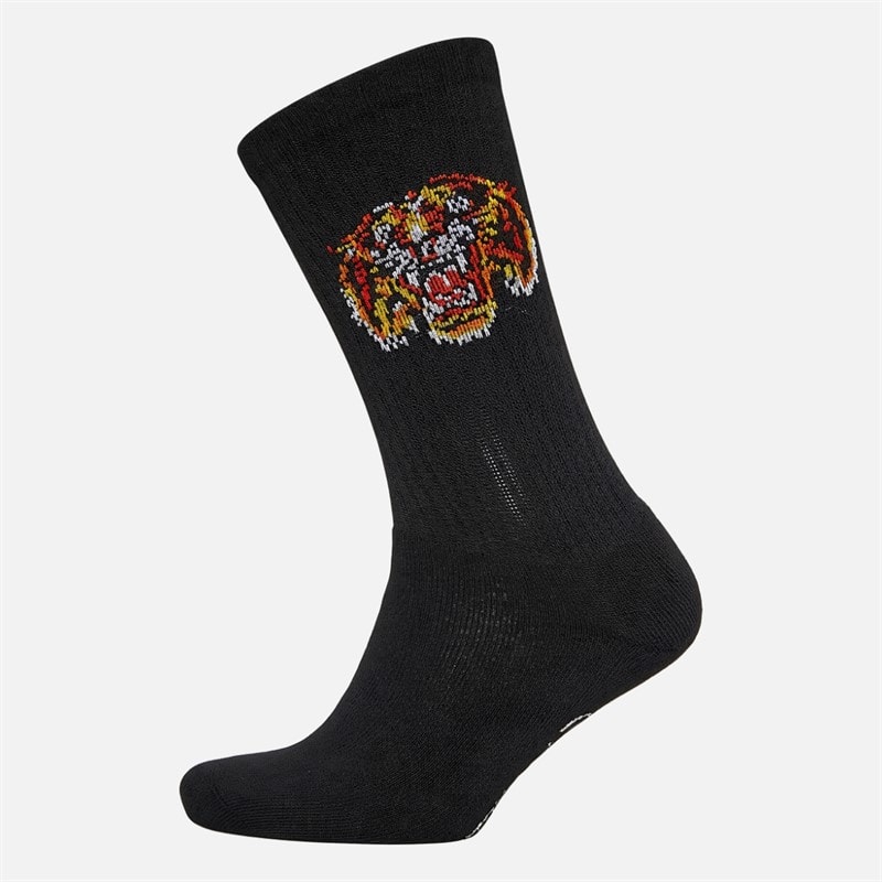 Mens Bonsall Five Pack Crew Socks Black - Image 5