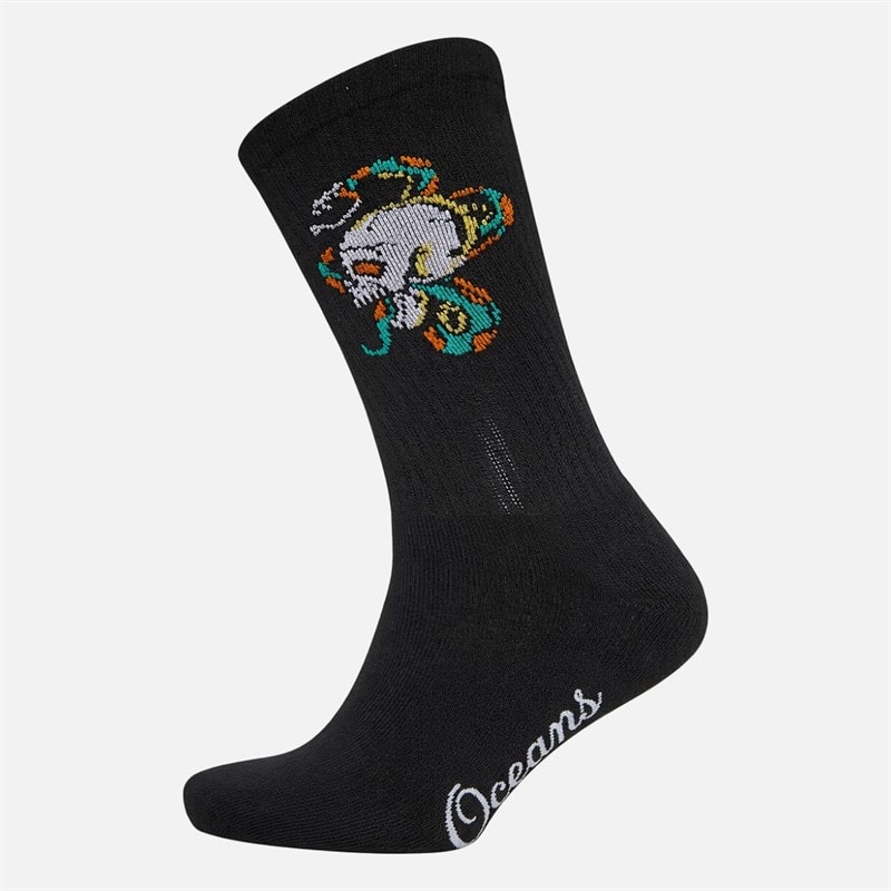 Mens Carsdale Five Pack Crew Socks Black - Image 4