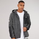 Mens Brecon Zip Through Sherpa Fleece Black Marl