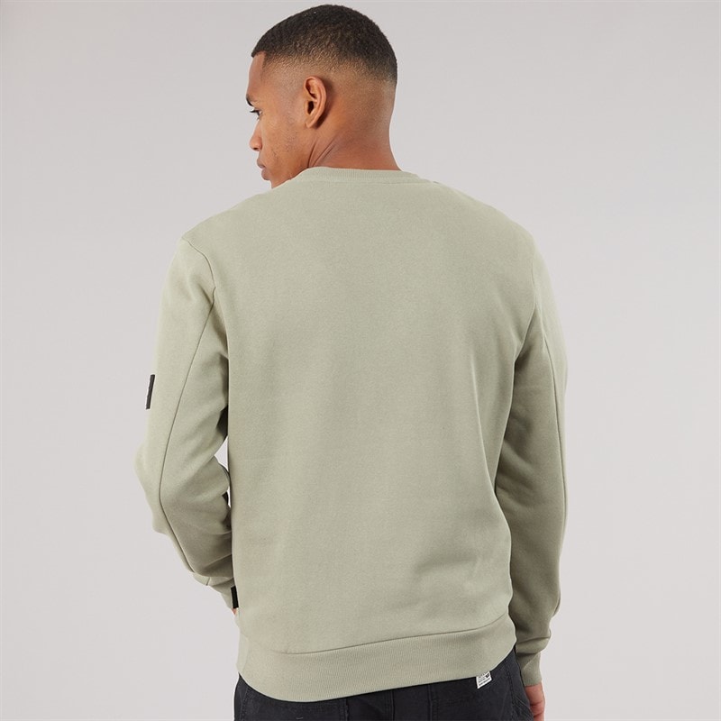 Mens Rissio Utility Sweatshirt Sage - Image 2