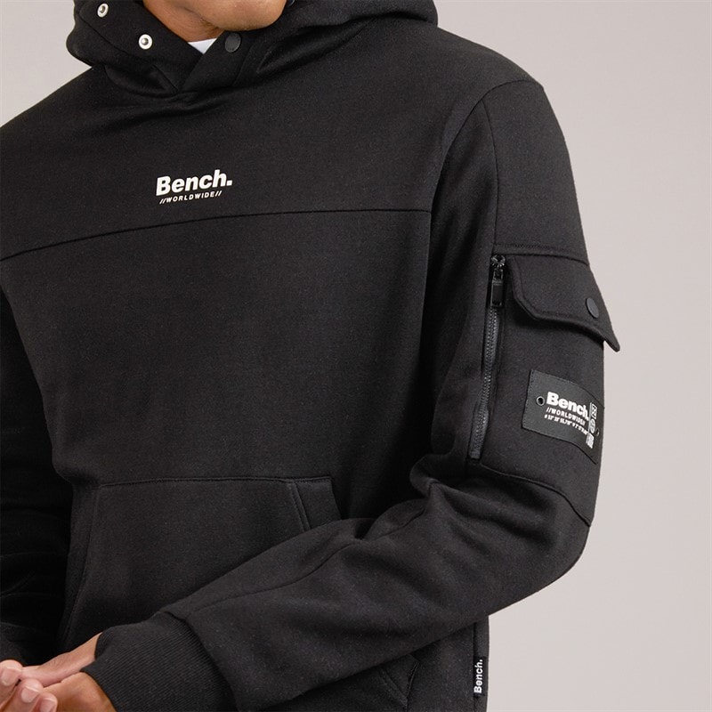Mens Dimora Utility Hoodie Black - Image 3
