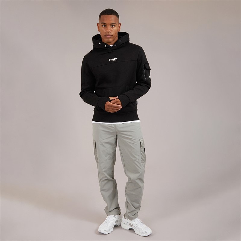 Mens Dimora Utility Hoodie Black - Image 4