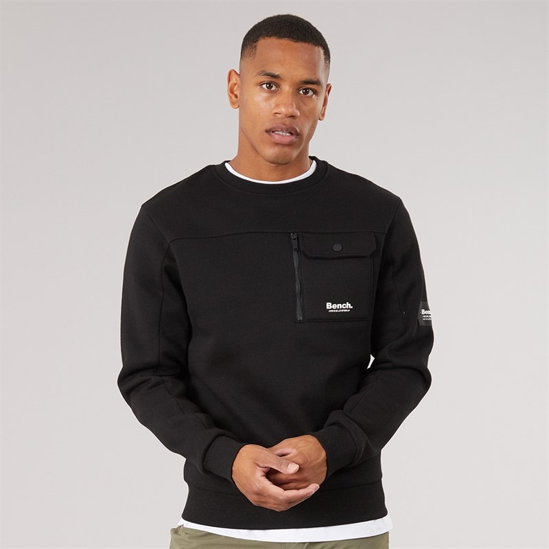 Bench Mens Rissio Utility Sweatshirt Black