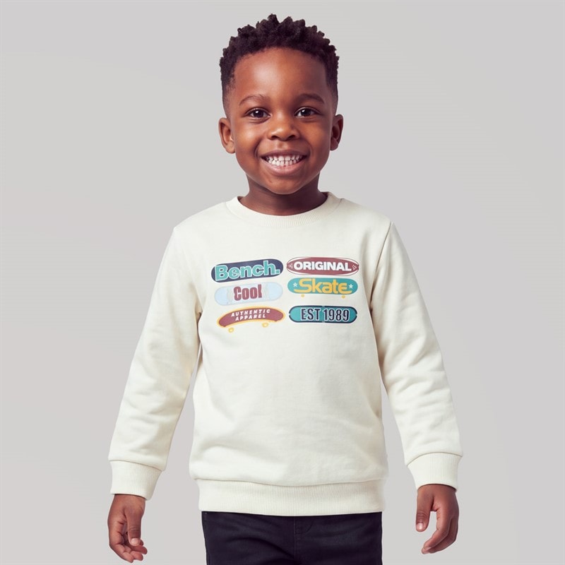 Boys Puffer Gilet Sweatshirt And Jeans Set Beige - Image 3