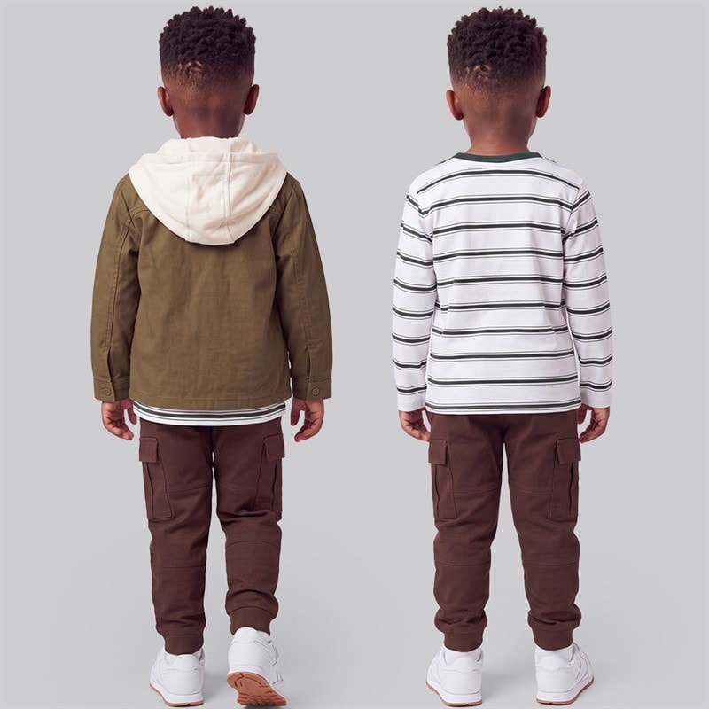 Boys Shacket Jeans And T-Shirt Set Green - Image 2