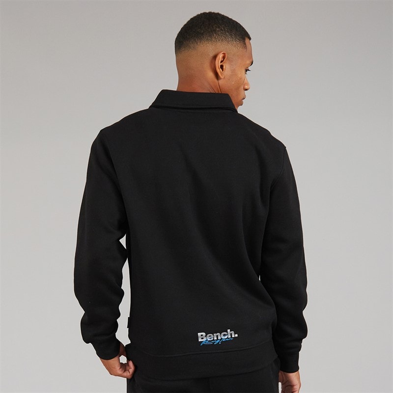 Mens Naxill Oversized 1/4 Zip Sweatshirt Black - Image 2