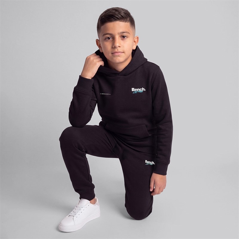 Boys Chiwel Hoodie And Joggers Tracksuit Black - Image 4