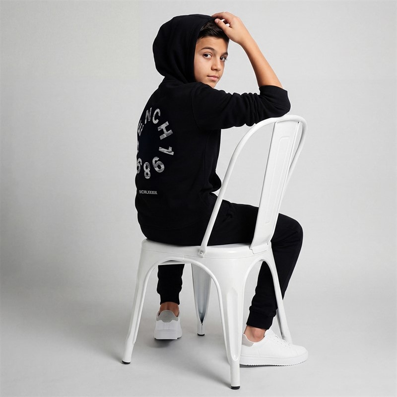 Boys Ipolter Hoodie And Joggers Tracksuit Black - Image 1